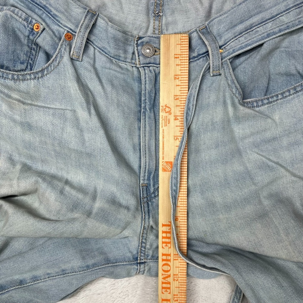 Levi's XL Straight Jeans Women's Blue Denim Pockets Belted Relaxed Baggy - 34X32 - Picture 4 of 14